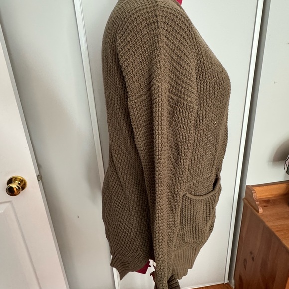 Brown/khaki knitted cardigan - Picture 2 of 4